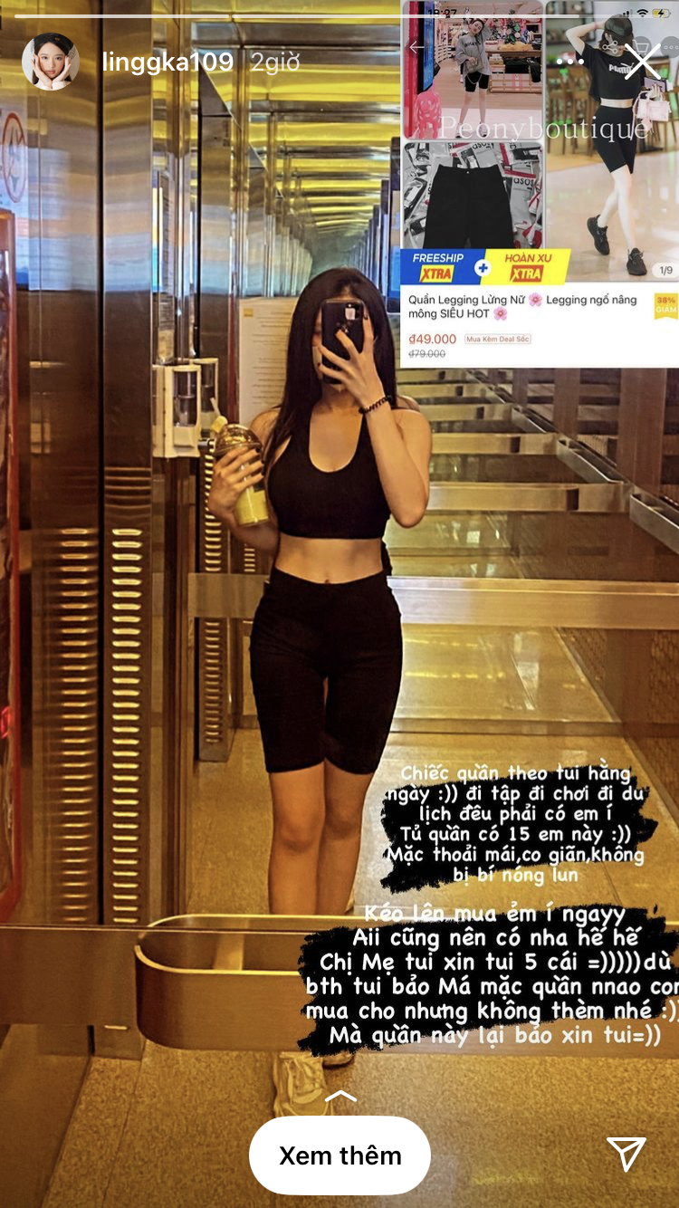 Linh Ka mua quần legging hơn 100k nhưng điểm 10/10, có đến 15 chiếc quần lửng giá 50k - Ảnh 2. Linh Ka mua quần legging hơn 100k nhưng điểm 10/10, có đến 15 chiếc quần lửng giá 50k - Ảnh 2.