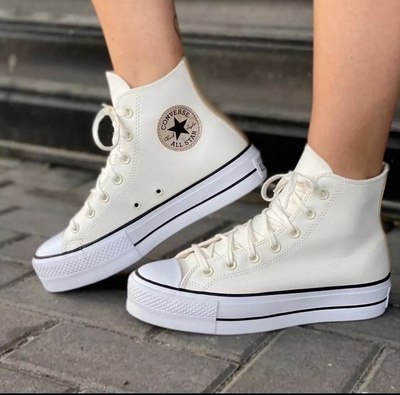 high top all white converse